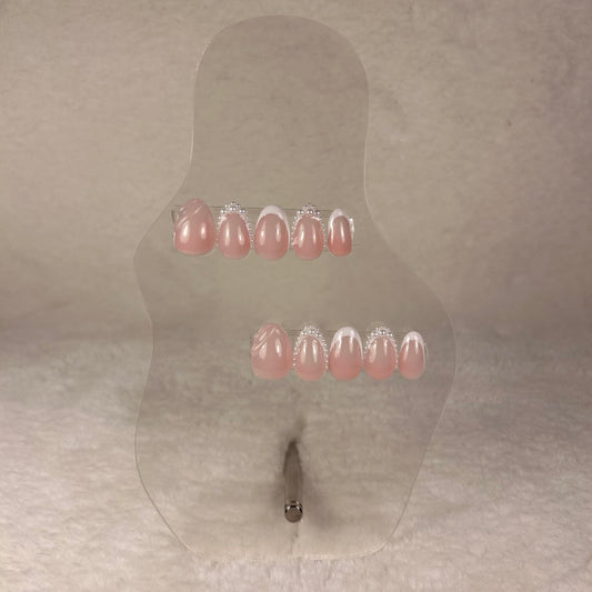 Nails CyGlow - White French Pearl